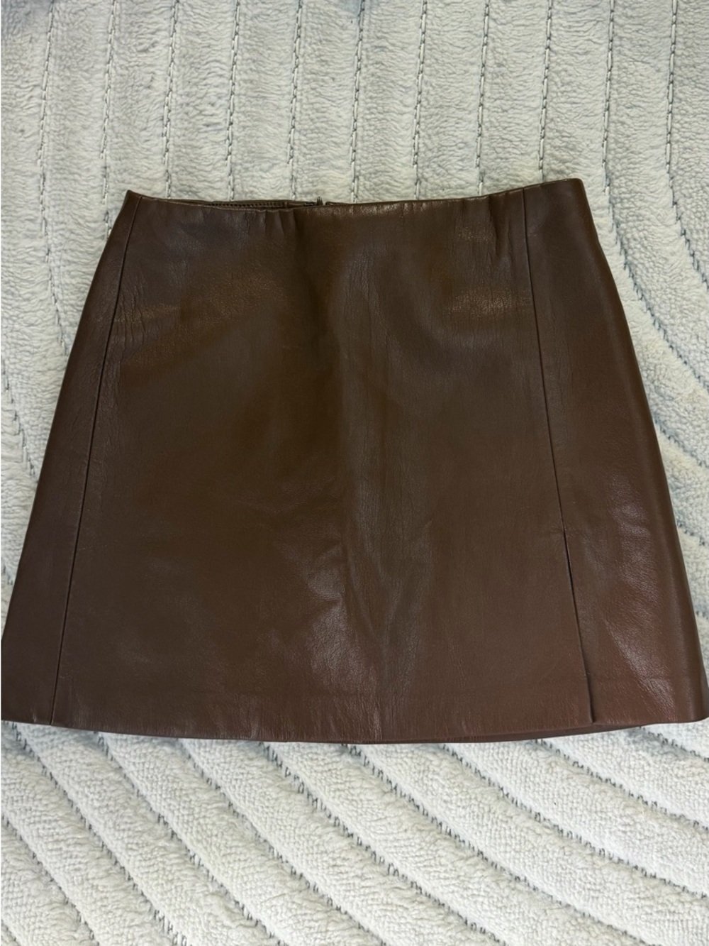 Sunday Best Tan Brown Faux Leather Skirt size 0